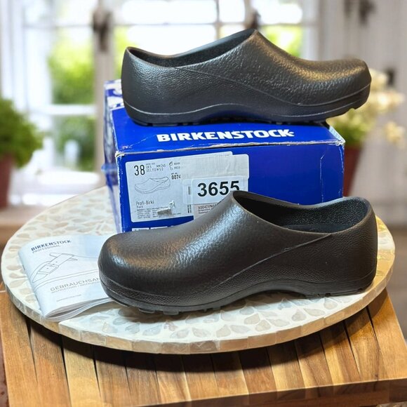 Birkenstock Profi-Birki Black Clogs Size 38 EU 7-7.5 US Slip Resistant Work Shoe - Picture 7 of 10